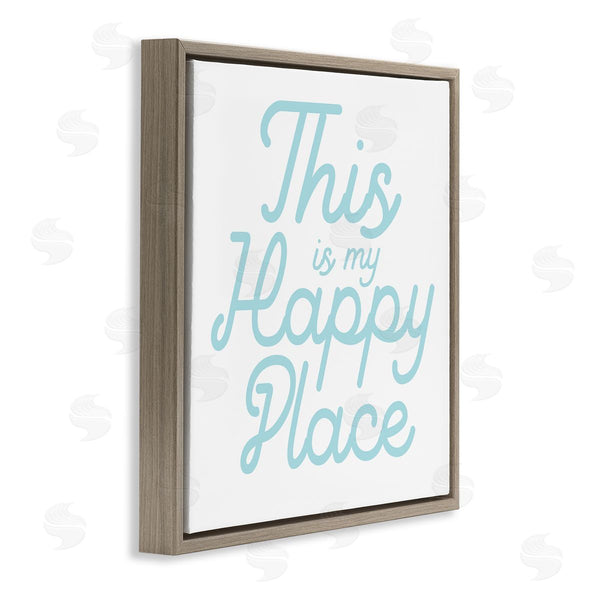 Stupell Industries Stupell Studio | Blue Happy Place Phrase Wall Art