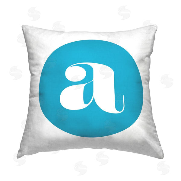 stupell industries Stupell Studio | Blue Initial A Printed Throw Pillow