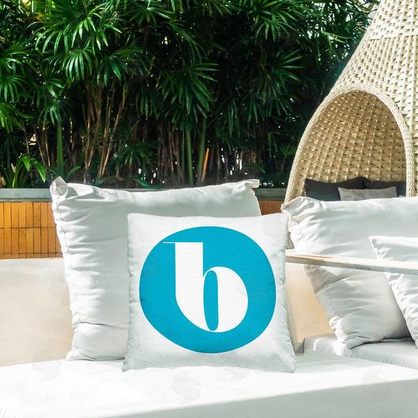 Stupell Industries Stupell Studio | Blue Initial B Printed Throw Pillow