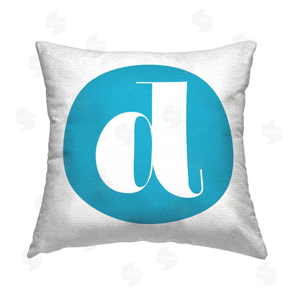 Stupell Industries Stupell Studio | Blue Initial D Printed Throw Pillow