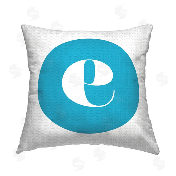 Stupell Industries Stupell Studio | Blue Initial E Printed Throw Pillow
