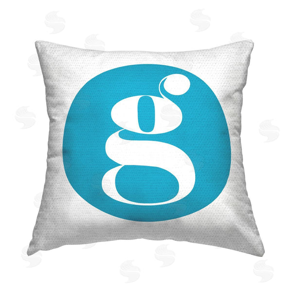 Stupell Industries Stupell Studio | Blue Initial G Printed Throw Pillow