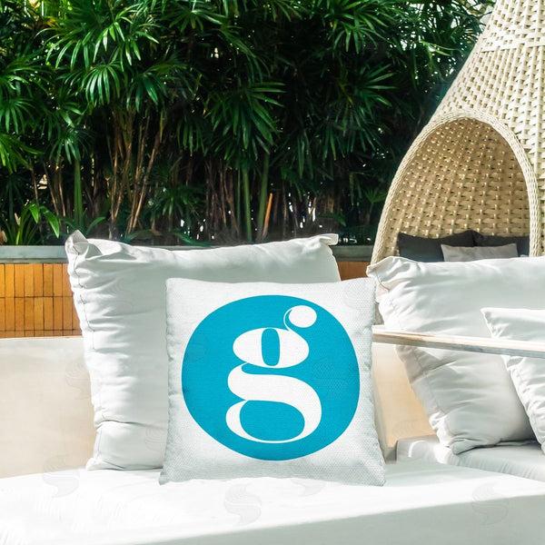 Stupell Industries Stupell Studio | Blue Initial G Printed Throw Pillow