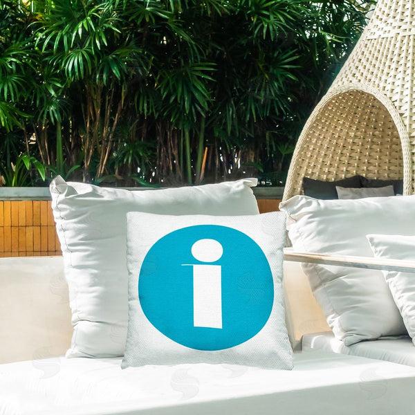Stupell Industries Stupell Studio | Blue Initial I Printed Throw Pillow