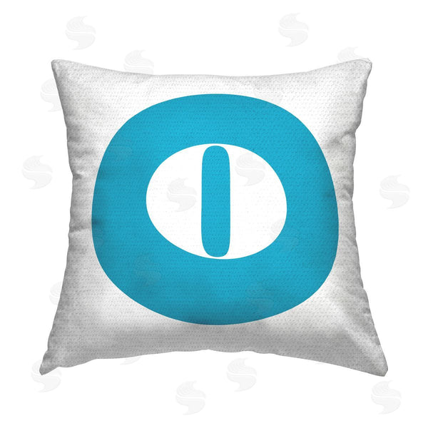 Stupell Industries Stupell Studio | Blue Initial O Printed Throw Pillow