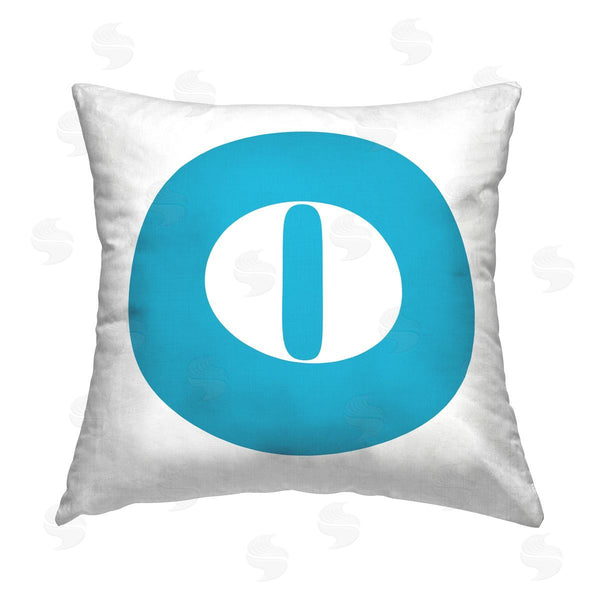 stupell industries Stupell Studio | Blue Initial O Printed Throw Pillow