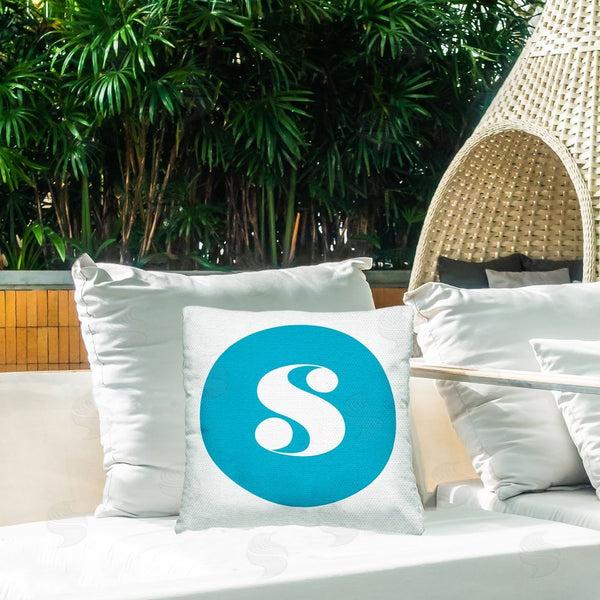 Stupell Industries Stupell Studio | Blue Initial S Printed Throw Pillow