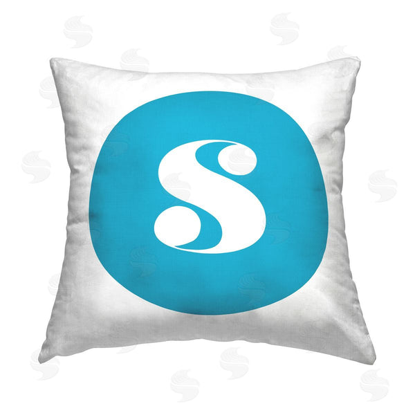 stupell industries Stupell Studio | Blue Initial S Printed Throw Pillow