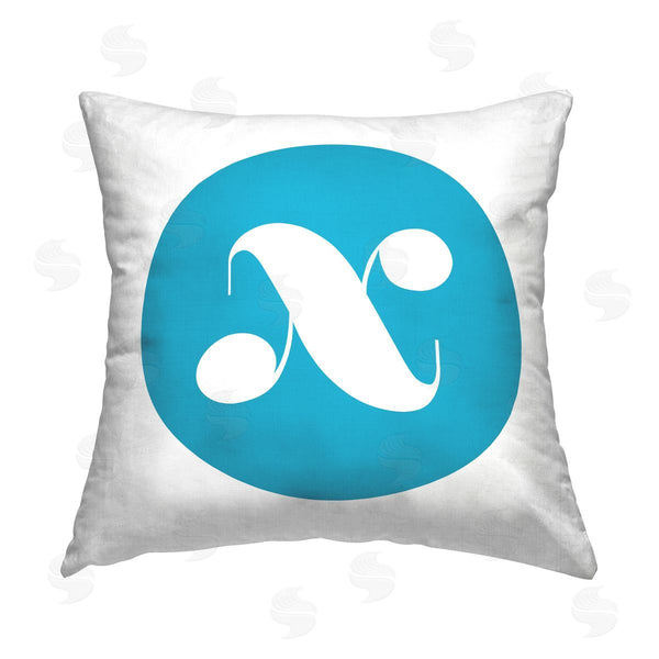 stupell industries Stupell Studio | Blue Initial X Printed Throw Pillow