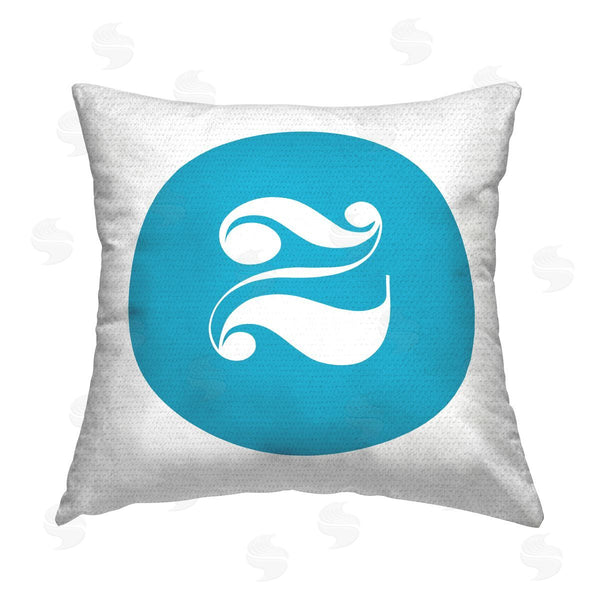 Stupell Industries Stupell Studio | Blue Initial Z Printed Throw Pillow