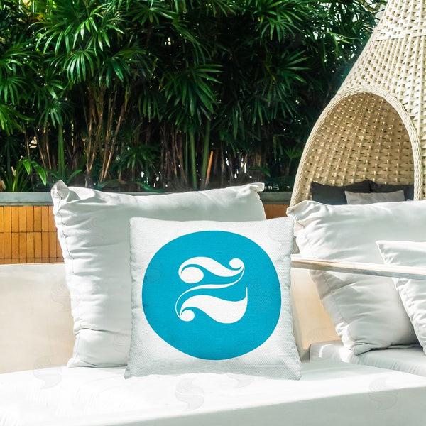 Stupell Industries Stupell Studio | Blue Initial Z Printed Throw Pillow