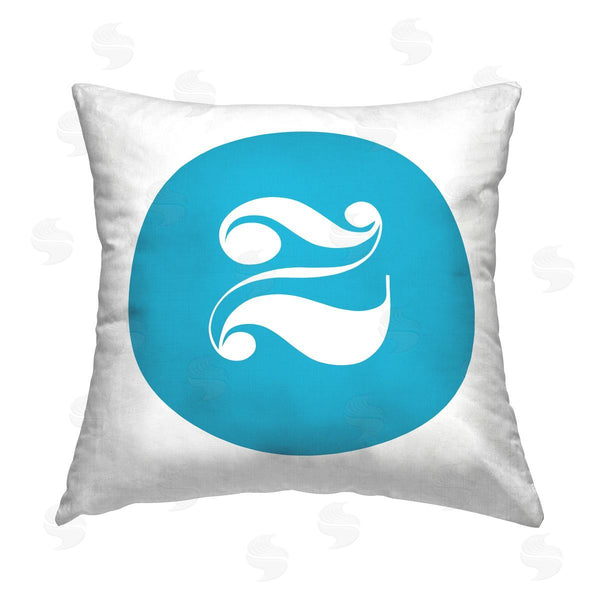 stupell industries Stupell Studio | Blue Initial Z Printed Throw Pillow