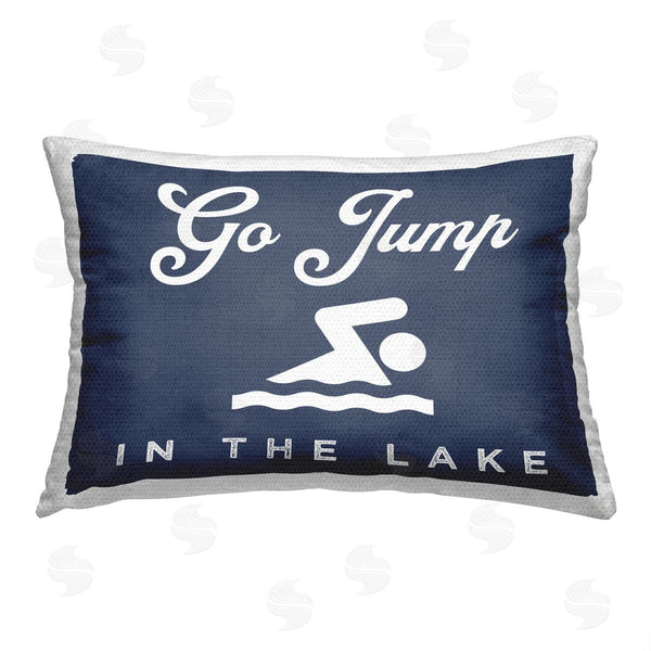 Stupell Industries Stupell Studio | Blue Jump In Lake Printed Throw Pillow