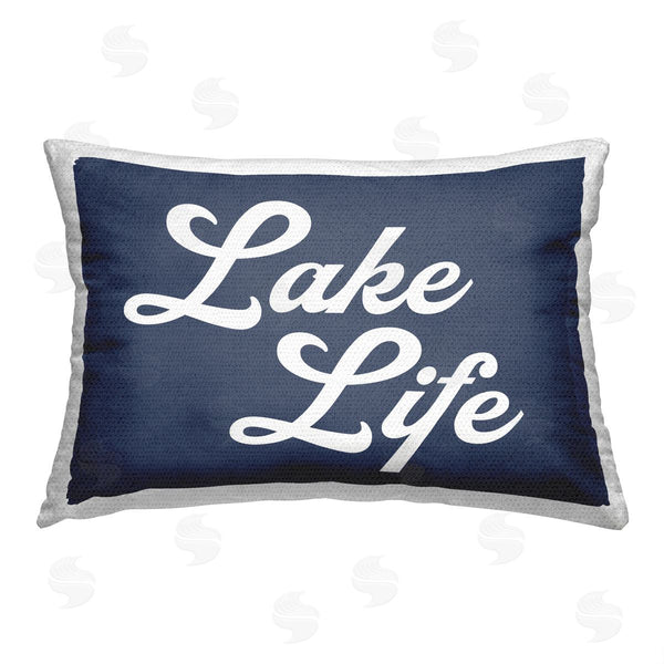 Stupell Industries Stupell Studio | Blue Lake Life Printed Throw Pillow