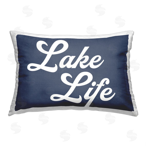 stupell industries Stupell Studio | Blue Lake Life Printed Throw Pillow