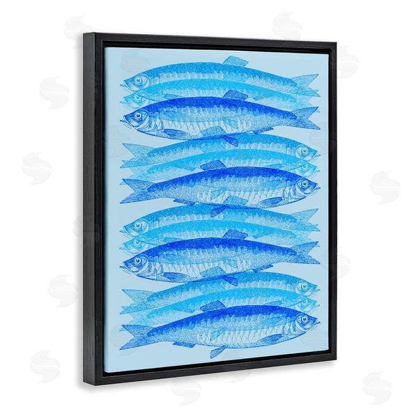 Stupell Industries Stupell Studio | Blue Layered Fish Wall Art
