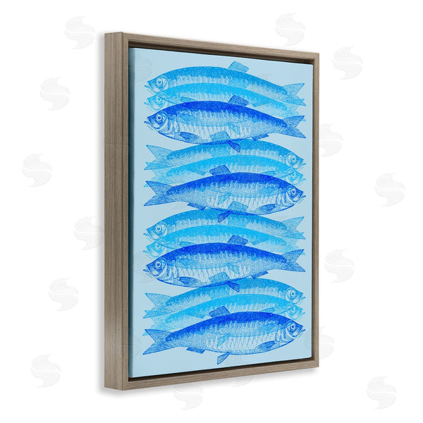 Stupell Industries Stupell Studio | Blue Layered Fish Wall Art