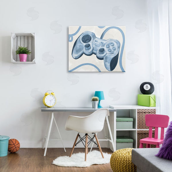 Stupell Industries Stupell Studio | Blue Video Game Controller Soft Vintage Design Wall Art