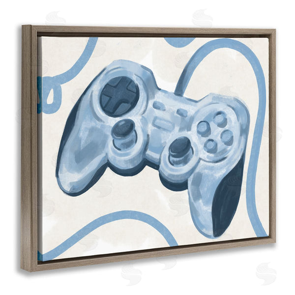 Stupell Industries Stupell Studio | Blue Video Game Controller Soft Vintage Design Wall Art