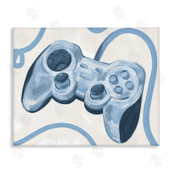 stupell industries Stupell Studio | Blue Video Game Controller Soft Vintage Design Wall Art