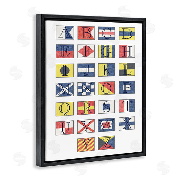 Stupell Industries Stupell Studio | Boating Flag Alphabet Geometric Nautical Chart