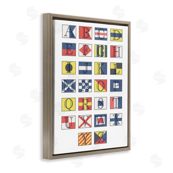 Stupell Industries Stupell Studio | Boating Flag Alphabet Geometric Nautical Chart