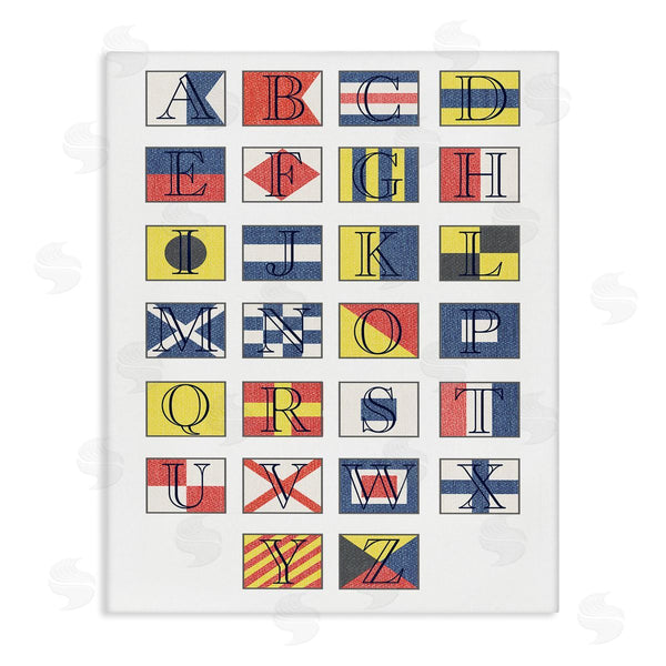 stupell industries Stupell Studio | Boating Flag Alphabet Geometric Nautical Chart