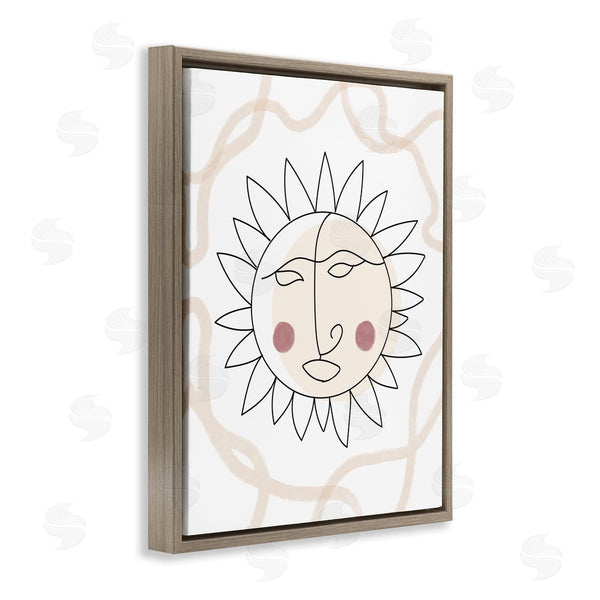 Stupell Industries Stupell Studio | Boho Sun Line Drawing Solar Rays Squiggle Wall Art