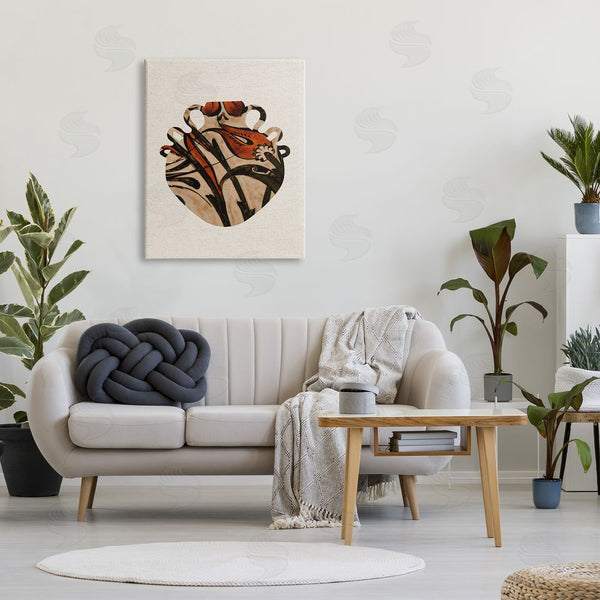 Stupell Industries Stupell Studio | Bold Abstract Floral Pattern Urn Modern Still Life Wall Art