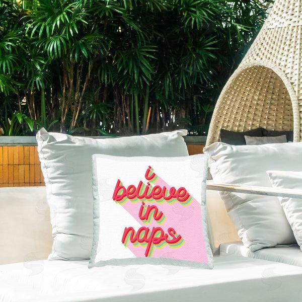 Stupell Industries Stupell Studio | Bold Believe In Naps Printed Throw Pillow