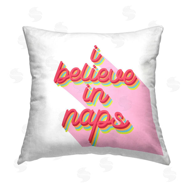 stupell industries Stupell Studio | Bold Believe in Naps Printed Throw Pillow