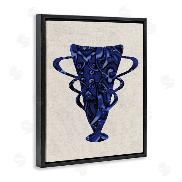 Stupell Industries Stupell Studio | Bold Blue Abstract Pattern Pottery Still Life Wall Art