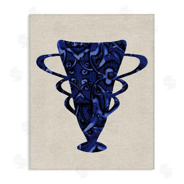 stupell industries Stupell Studio | Bold Blue Abstract Pattern Pottery Still Life Wall Art