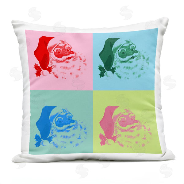 Stupell Industries Stupell Studio | Bold Pop Style Santa Faces Printed Throw Pillow