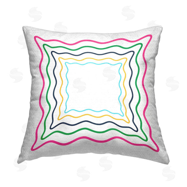 Stupell Industries Stupell Studio | Bold Wavy Borders Printed Throw Pillow