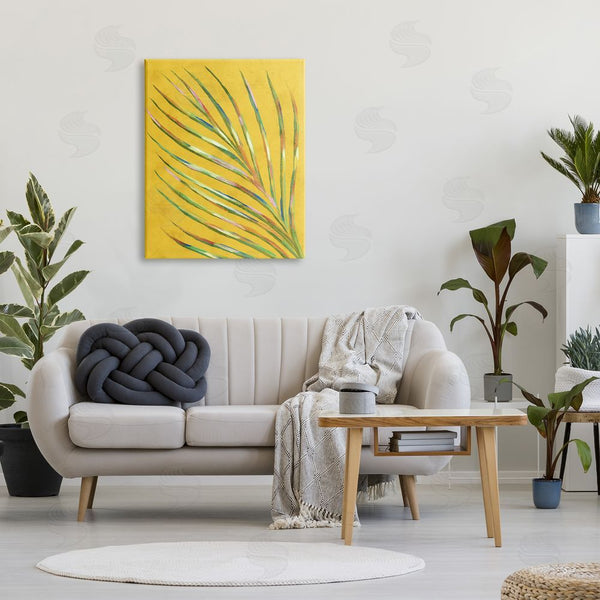 Stupell Industries Stupell Studio | Bold Yellow Palm Leaf Petals Wall Art
