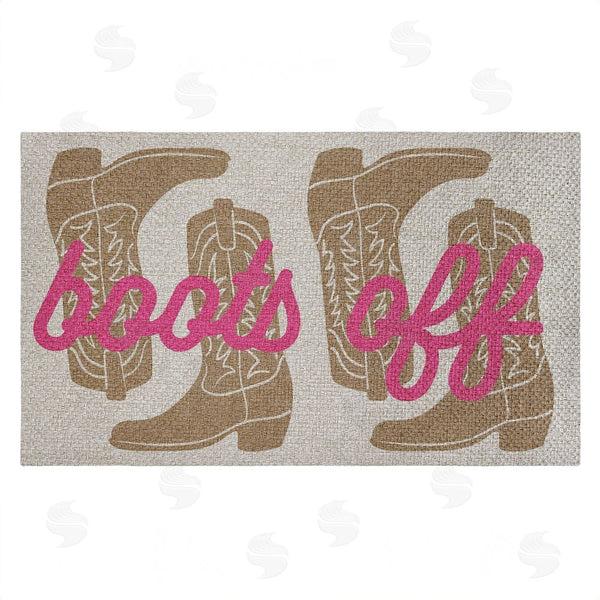 stupell industries Stupell Studio | Boots Off Entry Rule Faux Sisal Door Mat