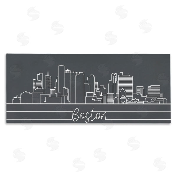 stupell industries Stupell Studio | Boston City Skyline Minimal Retro Linework