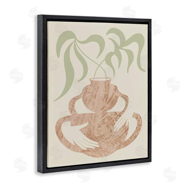 Stupell Industries Stupell Studio | Botanical Leaves Hands Flower Pot Handles Collage Wall Art