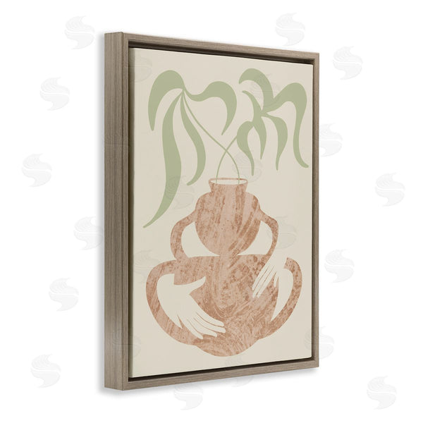 Stupell Industries Stupell Studio | Botanical Leaves Hands Flower Pot Handles Collage Wall Art
