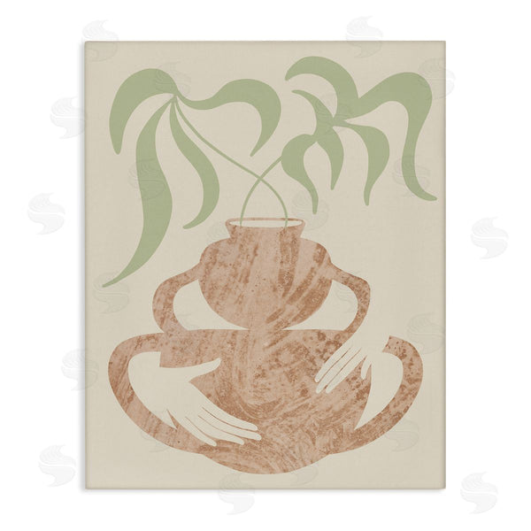 stupell industries Stupell Studio | Botanical Leaves Hands Flower Pot Handles Collage Wall Art
