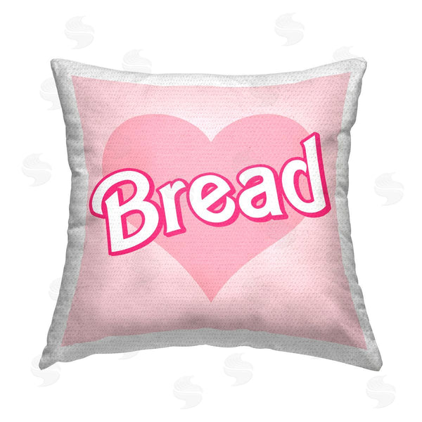 Stupell Industries Stupell Studio | Bread Pink Heart Phrase Printed Throw Pillow
