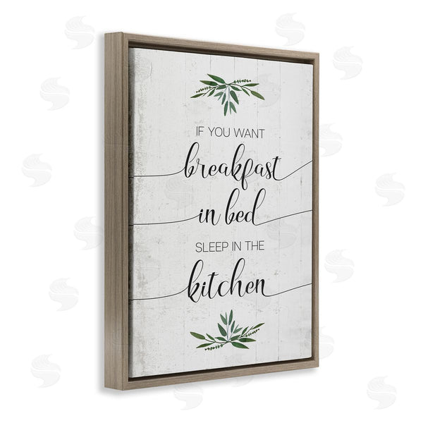 Stupell Industries Stupell Studio | Breakfast In Bed Sleep In Kitchen