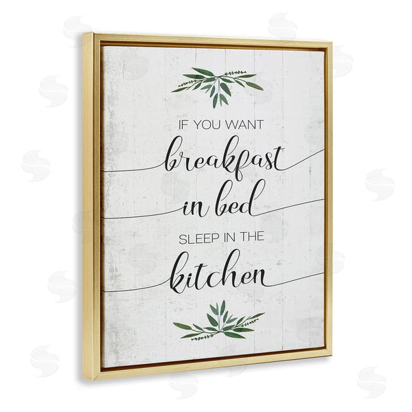 Stupell Industries Stupell Studio | Breakfast In Bed Sleep In Kitchen