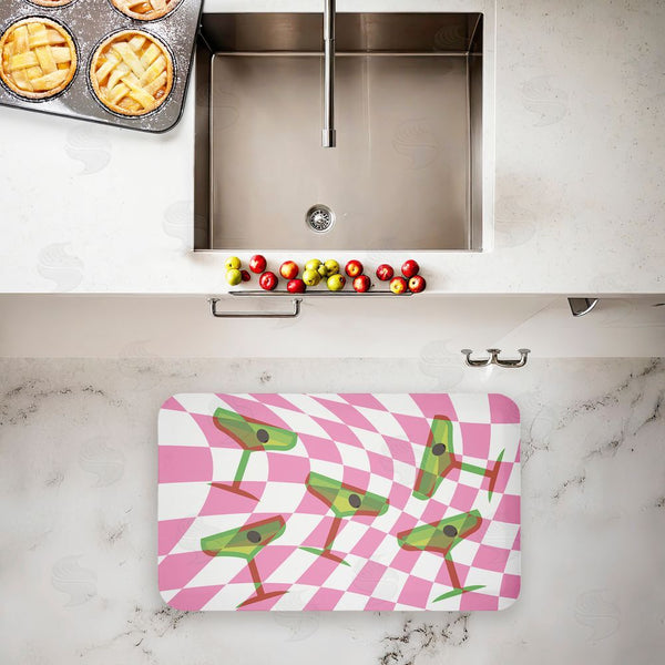 Stupell Industries Stupell Studio | Bright Retro Cocktail Glasses Anti-Fatigue Mat