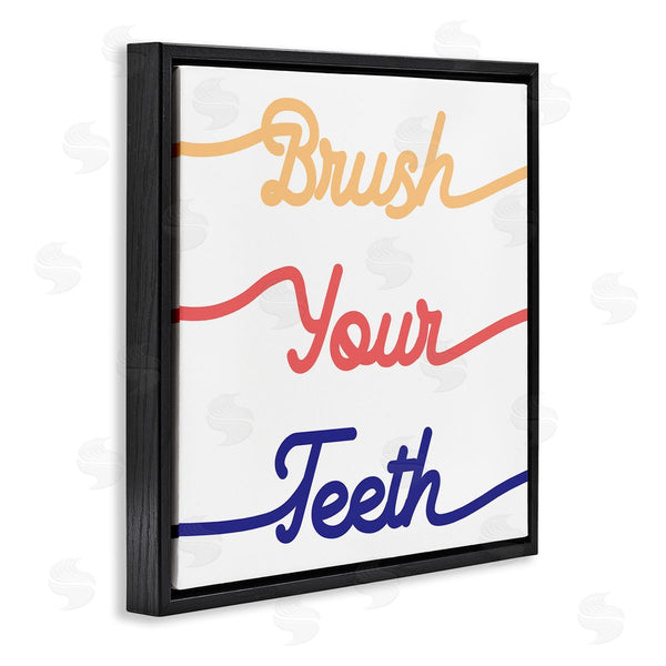 Stupell Industries Stupell Studio | Brush Your Teeth Children's Bathroom Dental Hygiene Wall Art
