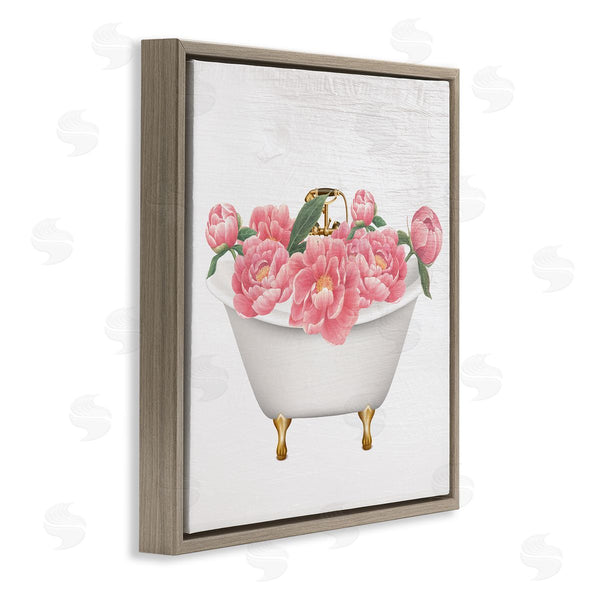 Stupell Industries Stupell Studio | Budding Peony Vintage Tub Wall Art