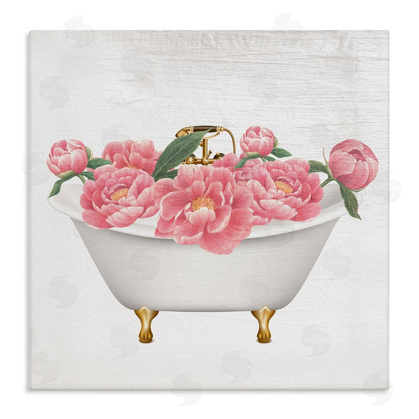 stupell industries Stupell Studio | Budding Peony Vintage Tub Wall Art