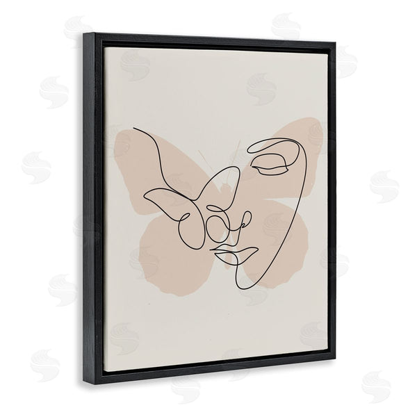 Stupell Industries Stupell Studio | Butterfly Girl Face Doodle Wall Art