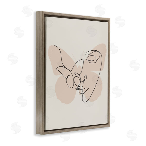 Stupell Industries Stupell Studio | Butterfly Girl Face Doodle Wall Art